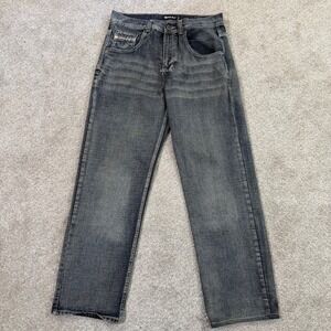 Royal Blue Relaxed Fit Jeans Mens 34x34 Dark Wash Denim Straight Leg Streetwear